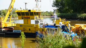 <p>Seit Montag läuft die Bergungsaktion auf der Schelde.</p>