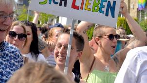 <p>Gute Stimmung beim letzten CSD in St.Vith.</p>