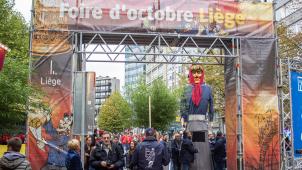<p>Die Riesen Tchantchès und Nanesse werden auch in diesemm Jahr wieder die Kirmes in Lüttich eröffnen.</p>
