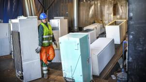 <p>Alte Elektrogroßgeräte werden aussortiert.</p>