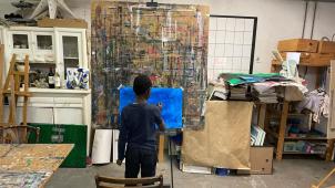 <p>Im Malatelier konnten die Schülerinnen und Schüler ihrer Kreativitiät freien Lauf lassen.</p>