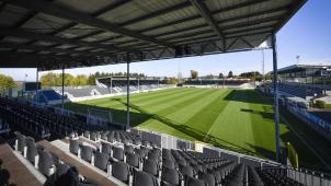 <p>Blick ins Stadion der AS Eupen.</p>