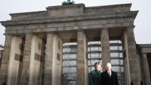 <p>Am ersten Tag des offiziellen Staatsbesuchs in Deutschland weilten König Philippe und Königin Mathilde auch am Brandenburger Tor.</p>