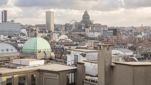 <p>Ein Blick von oben auf die Hauptstadt Brüssel</p>