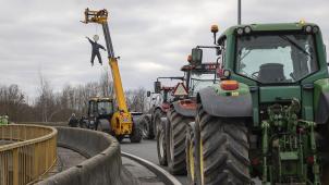 <p>Die landesweiten Bauernproteste sorgten auch am Mittwoch für Verkehrsprobleme.</p>