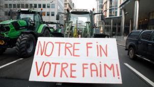 <p>Bauernprotest im Februar in Brüssel</p>