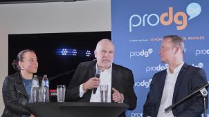<p>Talkrunde beim Neujahrsempfang: Lydia Klinkenberg, Freddy Cremer und Oliver Paasch (von links)</p>
