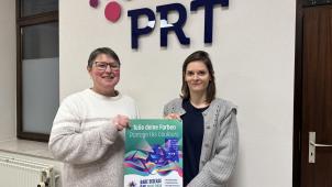 <p>Sarkoidose-Patientin Karolien Verheyen (links) und Isabelle Kniebs vom Patienten Rat + Treff.</p>