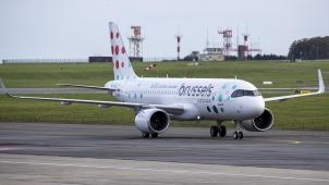 <p>Eine Maschine von Brussels Airlines hebt am Landesflughafen in Zaventem ab.</p>