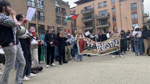 <p>Demo in Neu-Löwen</p>
