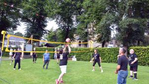 <p>Die Netvolleyballer des TV Bütgenbach machten Werbung in eigener Sache.</p>