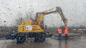 <p>Wegen des anhaltenden Regens führten Baufirmen im ersten Halbjahr vermehrt Kurzarbeit ein.</p>