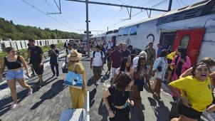 <p>Touristenandrang an der Haltestelle Blankenberge</p>