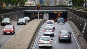 <p>Beginn der abendlichen Hauptverkehrszeit in Brüssel</p>