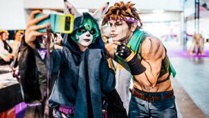 <p>Cosplayers stellen Figuren aus Manga nach.</p>