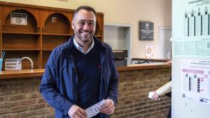 <p>Der LE-Vorsitzende Maxime Prévot ist der unbestrittene Wahlsieger in Namur.</p>