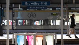 <p>Ein Blick auf den Brüsseler Südbahnhof</p>