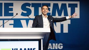 <p>Vlaams-Belang-Präsident Tom Van Grieken</p>