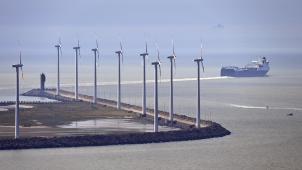 <p>Blick auf die Küste in Zeebrugge</p>