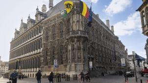 <p>Blick auf das Rathaus in Gent</p>
