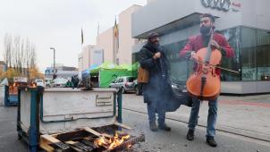 <p>Vor dem Brüsseler Audi-Werk wurde am Mittwoch wieder protestiert.</p>