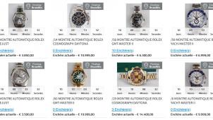 <p>Unter anderem stehen diese Rolexuhren zum Verkauf.</p>