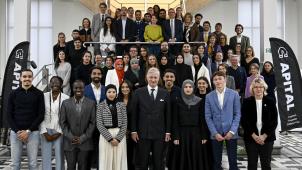 <p>Das obligatorische Gruppenbild mit König Philippe durfte natürlich nicht fehlen.</p>
