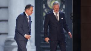 <p>Bart De Wever (l.) konnte König Philippe gute Nachrichten überbringen.</p>