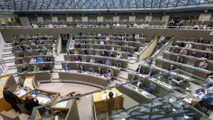 <p>Ein Blick ins flämische Parlament</p>