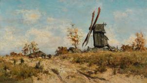 <p>Das Gemälde „Landweg mit Mühle bei Knokke“ von Isidore Verheyden ist eine von zwölf Dauerleihgaben der König-Baudouin-Stiftung.</p>