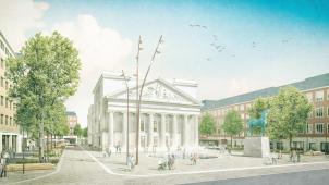 <p>Der Theaterplatz soll nach intensiver Umgestalung zu einem Ort der Begegnung werden.</p>