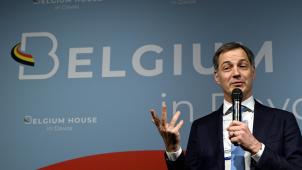 <p>„Grönland ist ein Teil von Dänemark. Punkt.“ Premierminister De Croo bei einer Pressekonferenz in Davos</p>