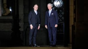 <p>Bart De Wever trag am späten Freitagabend bei König Philippe ein.</p>