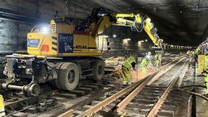 <p>Die Arbeiten laufen auf Hochtouren.</p>