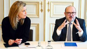 <p>Wegen der anhaltenden Drogengewalt in Brüssel organisierten Innenminister Quintin (r.) und Justizministerin Verlinden am Montag eine Krisensitzung.</p>