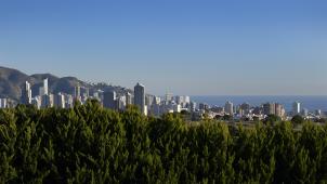 <p>Die Skyline von Benidorm an der Costa Blanca</p>