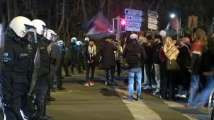 <p>Am Dienstagabend fanden Proteste vor Israels Botschaft in Brüssel statt.</p>