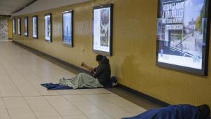 <p>Obdachlose in Brüssel</p>