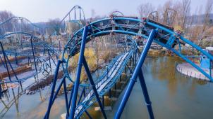 <p>Die Achterbahn „Mecalodon“ ist eine Neuheit im Freizeitpark Walibi.</p>