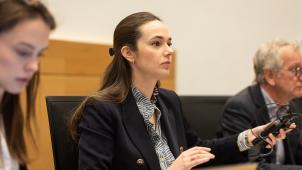<p>Ministerin für Mittelstand, Selbstständige und KMU, Eléonore Simonet (MR)</p>