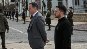 <p>Premierminister Bart De Wever (N-VA) und der ukrainische Präsident Wolodymyr Selenskyj.</p>