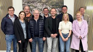 <p>Von links: Michael Renardy, Christine Mauel, Raphaël Post, Michael Scholl, Knut Lenz, Ralph Schröder, Lucas Reul, Joëlle Birnbaum-Köttgen, Jenny Baltus-Moeres und Ralph Lentz.</p>