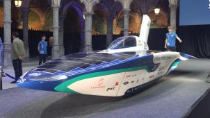 <p>Der Solarwagen „Infinite Apollo“ der KU Löwen</p>