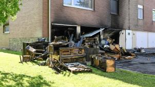 <p>Auch am Freitagvormittag sind die Spuren des Brandes noch gut sichtbar.</p>
