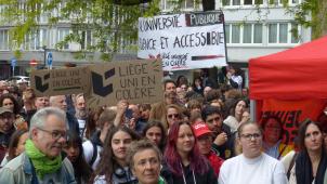 <p>Vergangene Woche protestierte Personal der Uni Lüttich gegen die Rentenreform.</p>