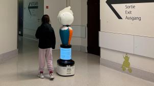 <p>Digitaler Trostspender: Brüsseler Unikliniksetzt Roboter für kleine Patienten ein.</p>