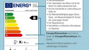 <p>Das neue EU-Energielabel für Smartphones und Tablets: Von Akkulaufzeit bis Reparierbarkeit – alles auf einen Blick.</p>