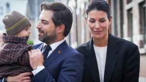 <p>Georges-Louis Bouchez und seine Lebensgefährtin Lucie Demaret</p>