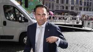 <p>Tom Van Grieken wurde am Samstag von der Polizei verhört.</p>