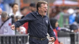 <p>VfL Bochum-Trainer Dieter Hecking ist nicht zufrieden mit der Leistung seiner Mannschaft.</p>